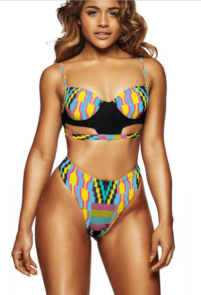 Bikini de Cintura Alta con Estampados Múltiples - Image 8