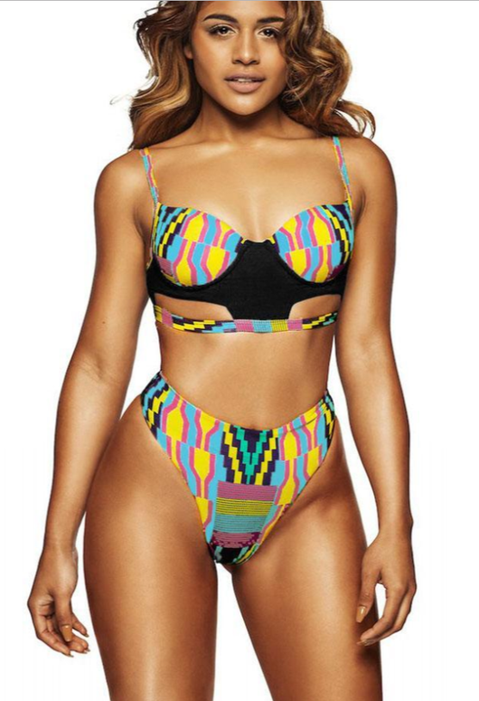 Bikini de Cintura Alta con Estampados Múltiples - Image 8