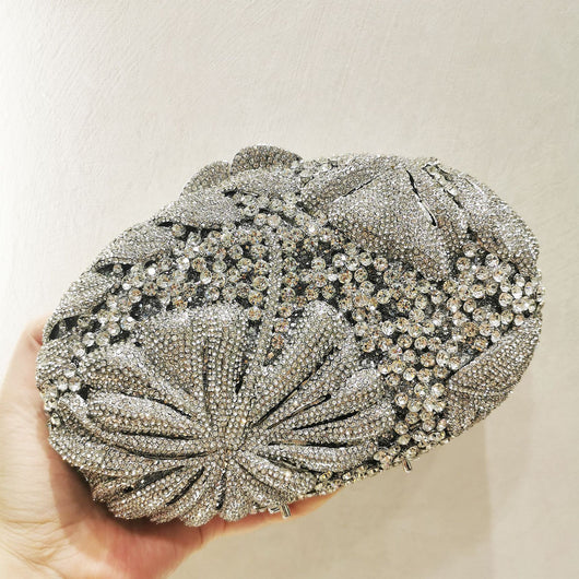 Conjunto Bolso de Noche Elegante con Diamantes y Temperamento de Celebridad - Image 16