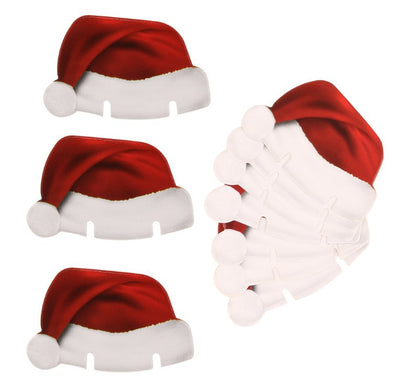 Set de 10 Gorros Navideños Rojos para Copas - Decoración de Mesa Navideña DIY - Image 7