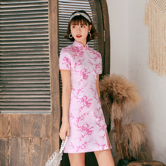 Vestido Cheongsam Tang Moderno para Verano - Image 10