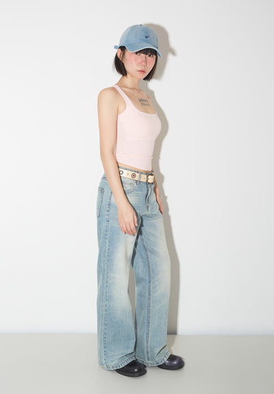 Pantalones Vaqueros de Pierna Ancha Cintura Alta para Mujer - Image 15