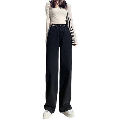 Pantalones Vaqueros Rectos de Cintura Alta para Mujer - Image 11