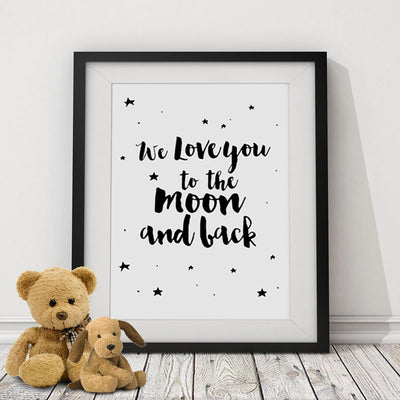 Lienzo Decorativo Te Amo Hasta la Luna
