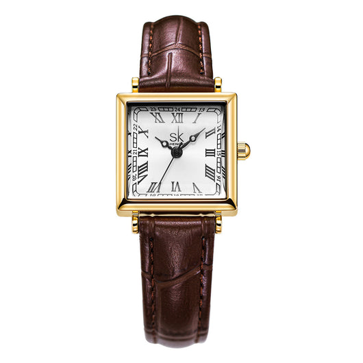 Reloj Elegante Cuadrado Retro para Mujer con Correa de Cuero - Image 4