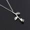Fashion leaf necklace Plateado