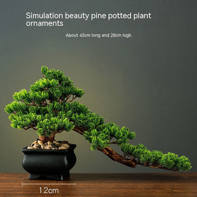 Bonsái Artificial de Pino Verde con Fuente - Decoración Feng Shui para Hogar y Oficina - Image 11
