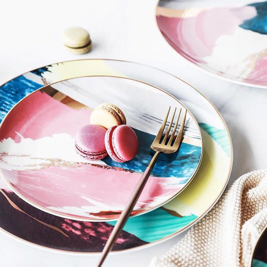 Platos de Postre Acuarela