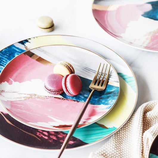 Platos de Postre Acuarela