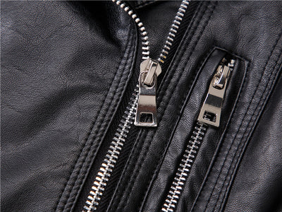 Chaqueta de Cuero Estilo Motociclista para Niños y Niñas - Image 8