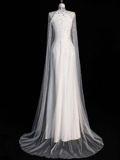 Vestido de Novia Blanco Satén Sirena - Elegancia Clásica para tu Día Especial - Image 10