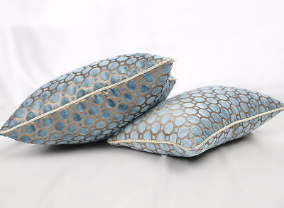Cojín Grande para Cabecera con Lunares Azules - Almohada Decorativa para Sofá - Image 3