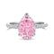 Silver Ice Flower Cut Zircon Drop-shaped Ring For Women DY120845 S W BF No 5