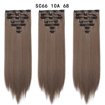 Set de Extensiones de Cabello con 16 Clips - Peluca de Fibra Sintética Premium - Image 41