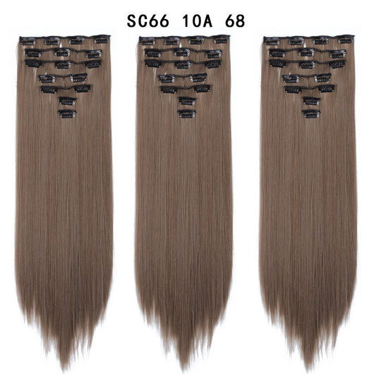 Set de Extensiones de Cabello con 16 Clips - Peluca de Fibra Sintética Premium - Image 41