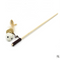 Juguete Interactivo para Gatos - Vara de Madera Artesanal con Ratón