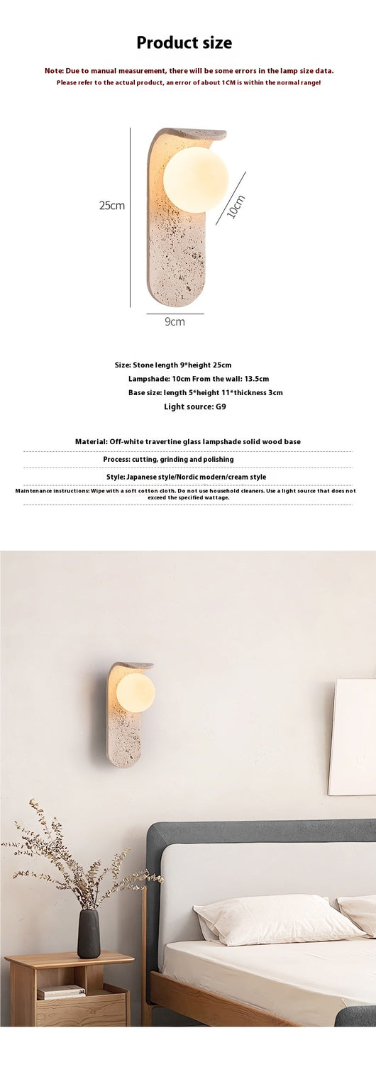 Lámpara de Pared Estilo Piedra Cave para Mesita de Noche - Image 8