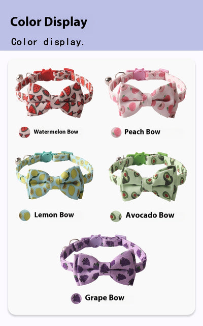 Collar Triangular para Mascota Serie Frutas Coloridas con Moño - Image 30
