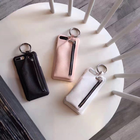 Funda iPhone con Bolsa de Cuero y Llavero Compatible - Image 4