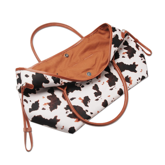 Bolso Tote para Mujer con Estampado Leopardo y Patrón Vaca - Bolsa de Hombro Grande Capacidad PU - Image 10