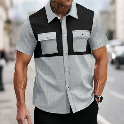 Camisa Casual de Manga Corta con Textura Waffle - Image 12