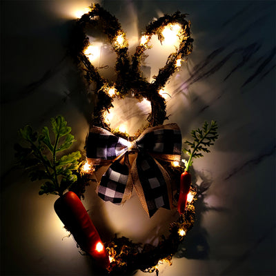 Corona de Conejo de Pascua en Ratán - Decoración Festiva - Image 2