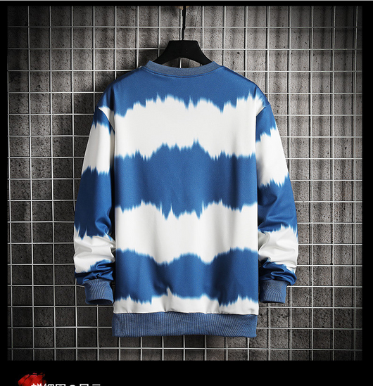 Suéter Holgado Tie-Dye Bicolor para Hombre Talla Grande - Image 5