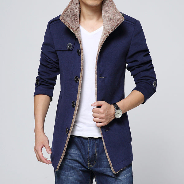 Abrigo Slim-Fit con Forro Polar para Hombre