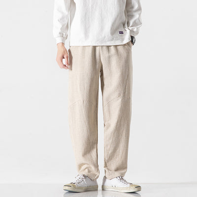 Pantalones de Lino y Algodón para Hombre - Corte Relajado y Transpirable - Image 12