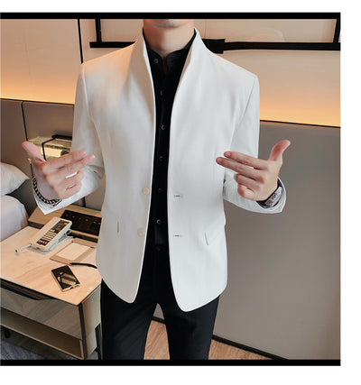 Blazer Slim Fit Ruoshuai para Hombre - Chaqueta Casual de Otoño - Image 10
