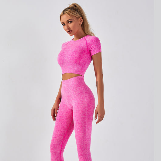 Conjunto Deportivo Mujer Yoga Sin Costuras - Diseño Seamless Ajustado - Image 9