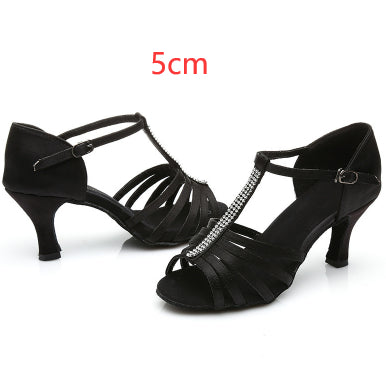 Zapatos de Baile Latino para Mujer Satén Tacón 7cm - Image 12