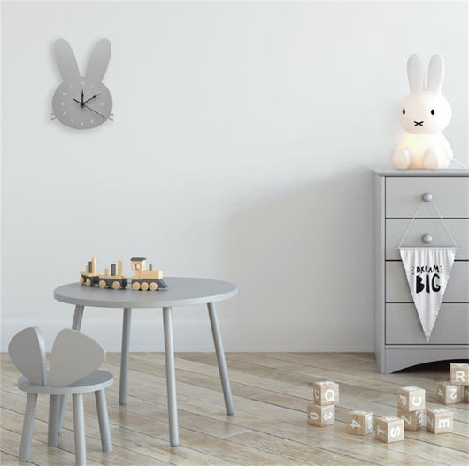 Reloj de Pared Infantil de Madera con Diseño Cartoon