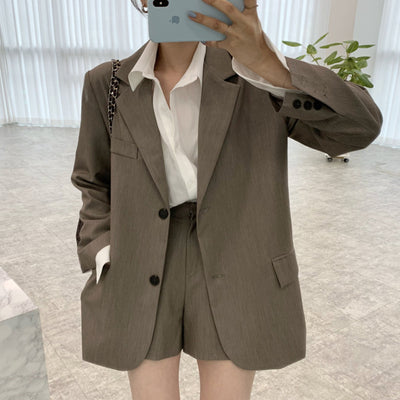 Blazer Suelto Primavera con Short A-Line de Cintura Alta para Mujer - Image 14