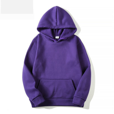Sudadera con Capucha de Manga Larga - Suéter Casual de Color Sólido - Image 7