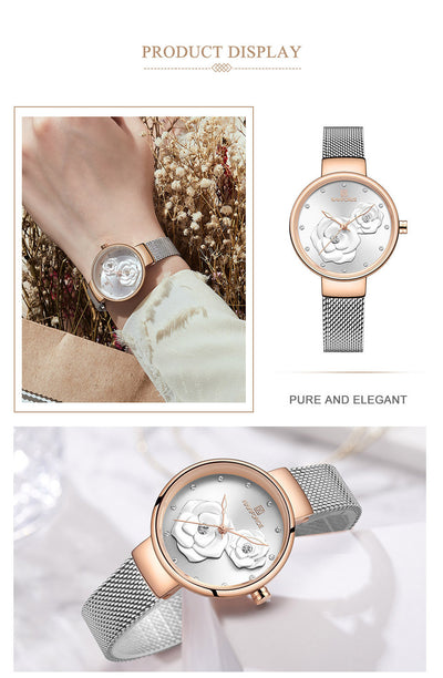 Reloj de Cuarzo para Mujer con Pulsera de Acero Inoxidable - Image 9