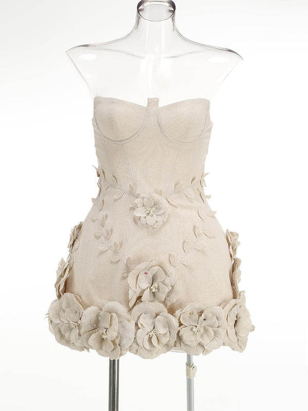 Vestido Floral Hombros Descubiertos Efecto Reductor Cintura Ajustada - Image 6