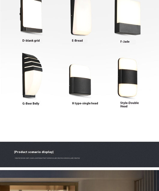 Lámpara LED Impermeable para Balcón y Jardín - Diseño Moderno Minimalista - Image 31