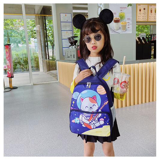 Mochila Escolar Infantil con Diseño de Gato Kawaii