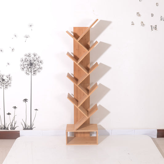 Estantería de Bambú Natural de 5 Niveles - Organizador de Libros Moderno