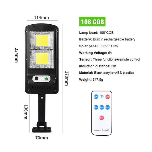 Lámpara Solar con Sensor de Movimiento y Control Remoto - Image 11
