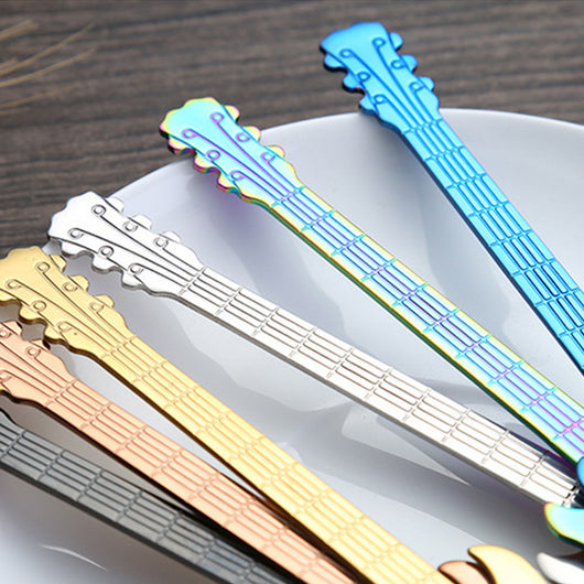 Juego de Cucharas Guitarra Acero Inoxidable para Café, Postre y Té - Image 6