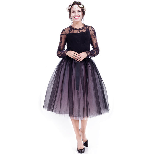 Falda Tutú Bicolor Elegante con Velo - Image 3