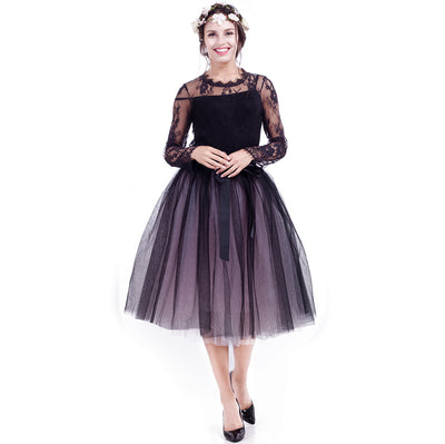 Falda Tutú Bicolor Elegante con Velo - Image 3