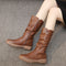 Botas Retro Invierno Talla Grande Piso Plano Importadas para Mujer