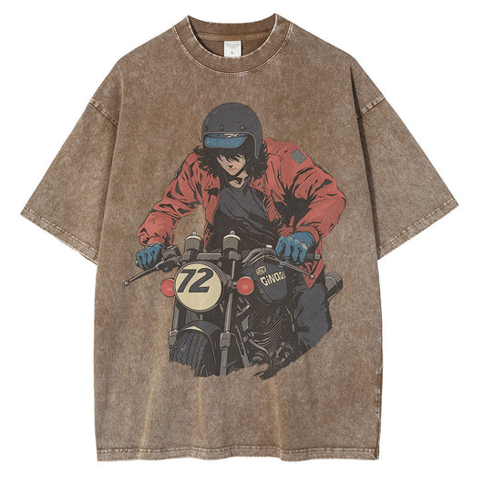 Playera Vintage Hombre con Diseño Pintado