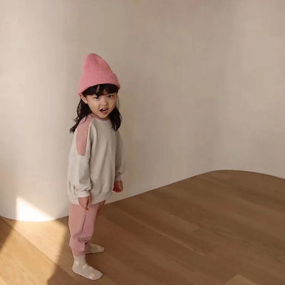 Conjunto de 2 Piezas de Sudaderas con Animales Bordados y Colores Contrastantes para Niños y Niñas - Image 6