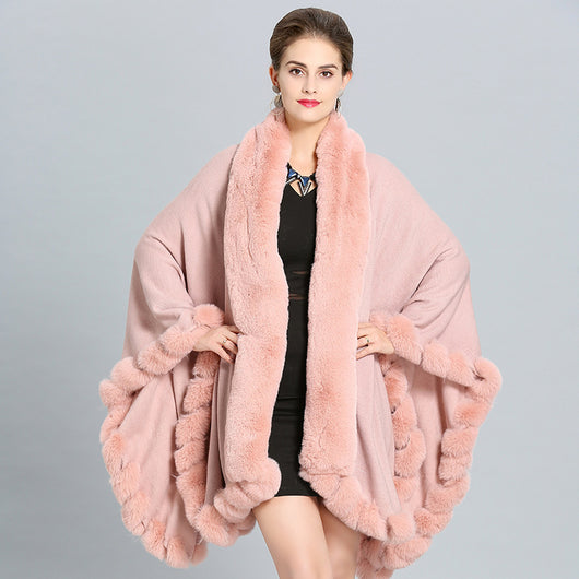 Chal Grueso de Invierno con Cuello Imitación Piel de Zorro - Image 8