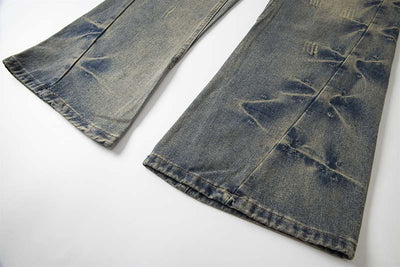 Jeans Flare Desgastados para Hombre - Estilo Vintage Moderno - Image 10