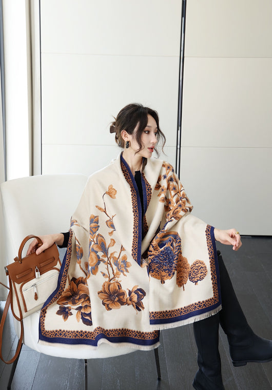 Chal Versátil de Oficina Estilo Coreano para Otoño e Invierno - Image 23